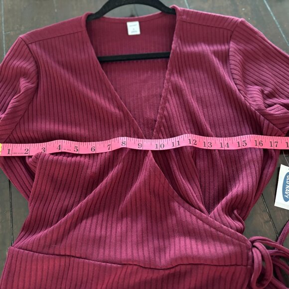 NWT Burgundy Midi Wrap Sweater Dress from Old Navy Sz XL - Picture 4 of 6